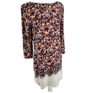 TIBI Floral SILK Shift Dress Sz.2 Spring Cocktail Spring Work Dress